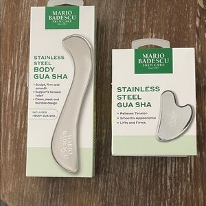 NEW Mario Badescu Stainless Steel Gua Sha set - Silver
